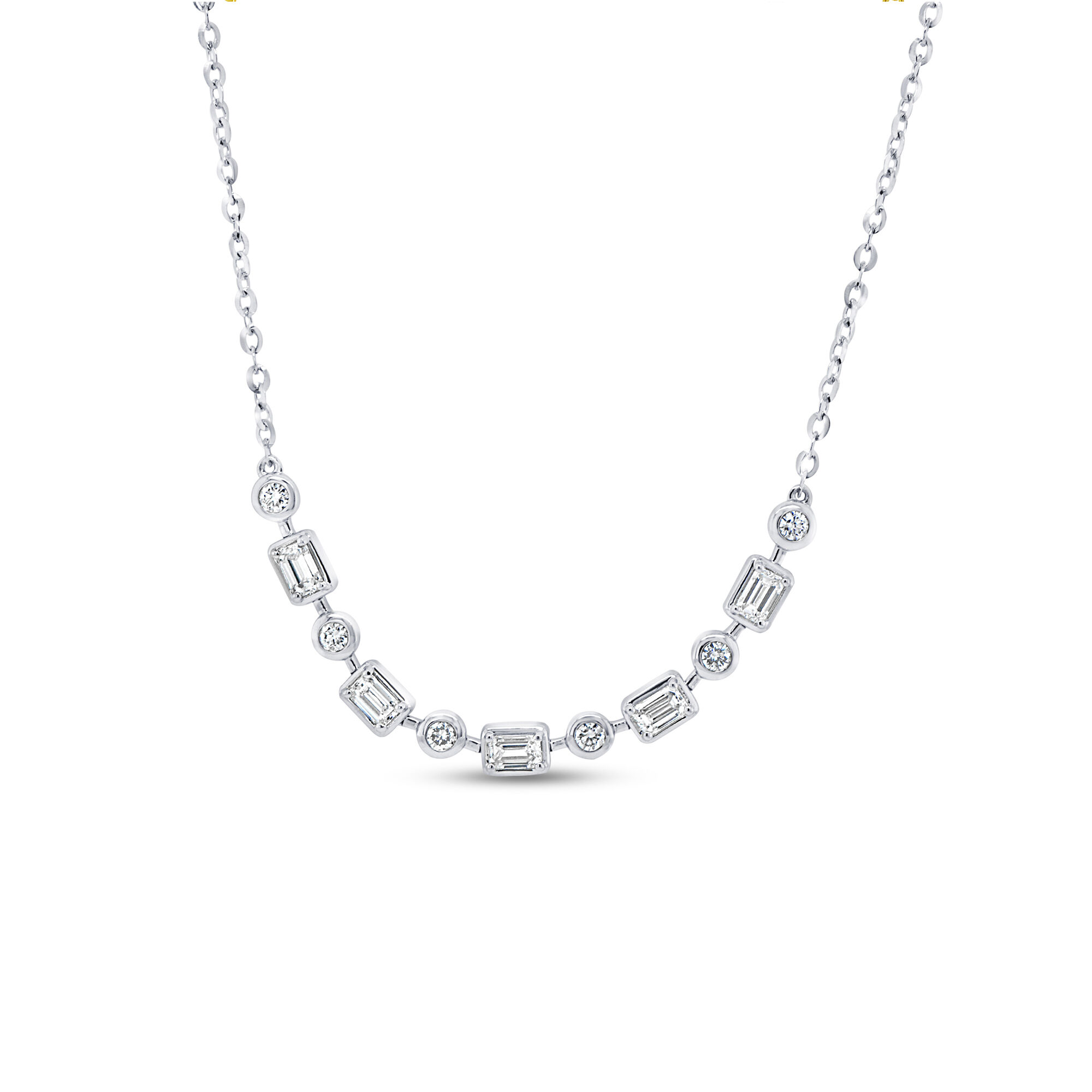 White gold choker necklace top